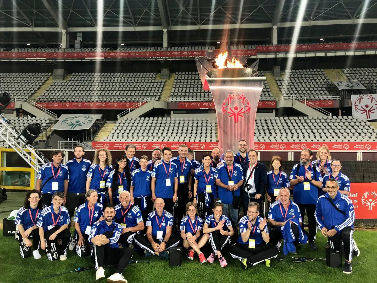 Foto del team Piemonte ai XXXVII Giochi Nazionali Estivi Special Olympics a Torino 2022