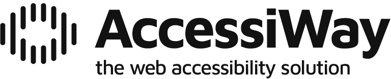 Logo nero completo di AccessiWay - the web accessibility solution