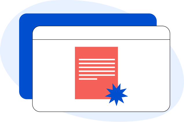Illustrazione di una pagina web generica con all’interno un certificato