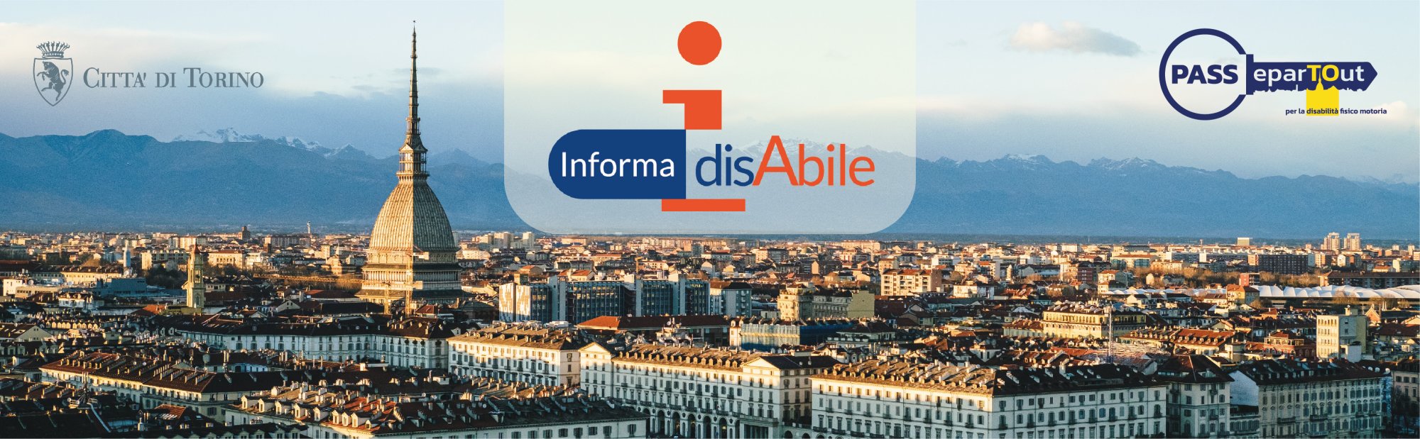 Banner "InformaDisAbile" sul sito web del comune di Torino