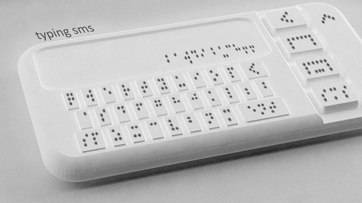 Telefono cellulare con schermo braille