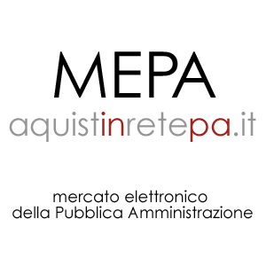 Logo di MEPA con il rimando al sito web “aquistiinretepa.it” e accompagnato dalla scritta “mercato elettronico della Pubblica Amministrazione”