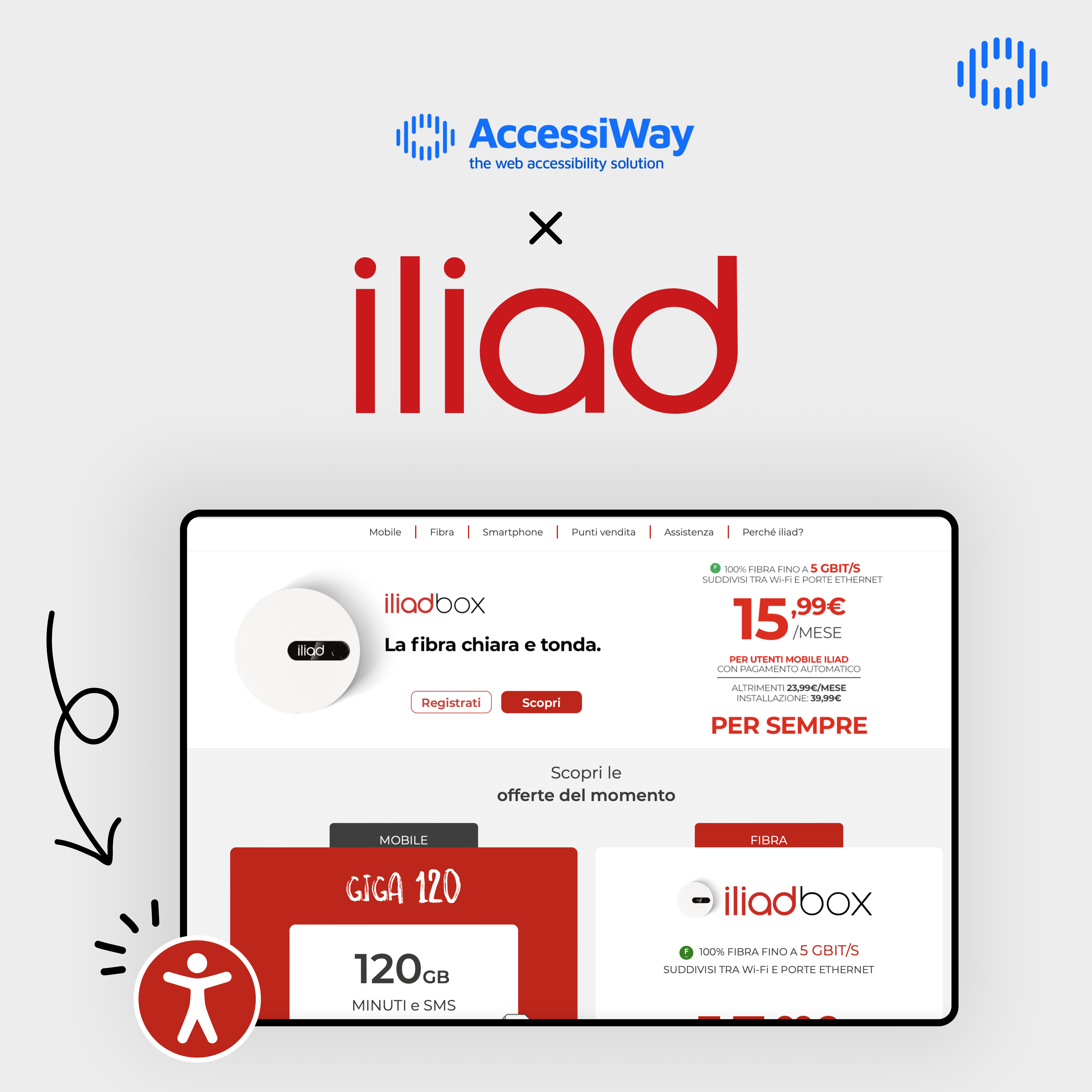 iliad sceglie accessiway come provider di accessibilità